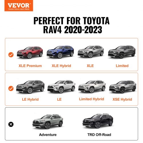 Tagbøjler, kompatibel med Toyota RAV4 2019-2023, 1120x218x115 mm, aluminium