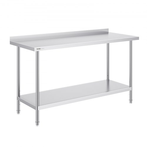 Arbejdsbord, 61x152,4x91,4 cm, rustfrit stål, justerbar højde