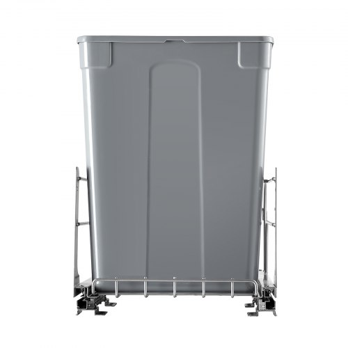 Utdragbar soptunna, 35x56x49 cm, grå, dubbel behållare, extra robust