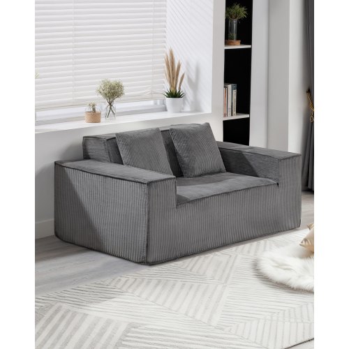 Loveseat-sohva, 160x94x72 cm, harmaa, vakosametti