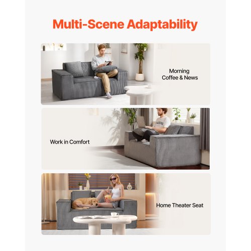 Loveseat-sohva, 160x94x72 cm, harmaa, vakosametti