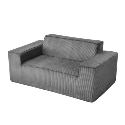 Loveseat-sohva, 160x94x72 cm, harmaa, vakosametti