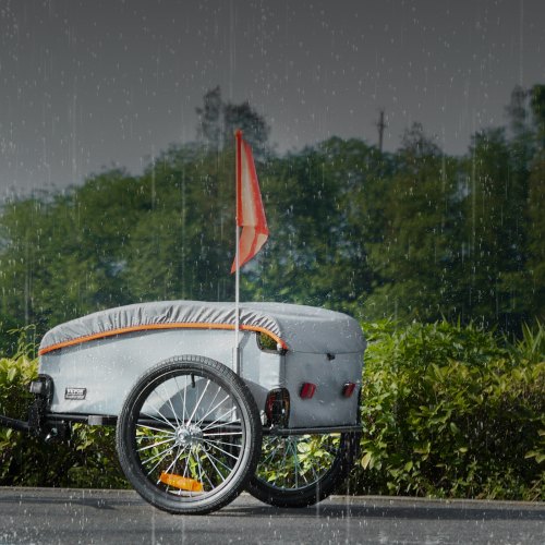 Cykelanhænger, 135x63x52,5 cm, Sammenklappelig, Stål
