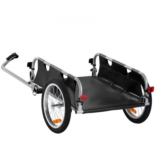 Cykelanhænger til bagage, 139x75x43 cm, Sammenklappelig, Aluminium