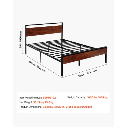 Sengestel, Queen Size, 213,5x153,5x99 cm, Sort, Metal, Opbevaring