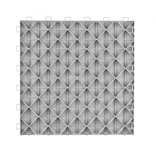 Garagegulvfliser, 30.5x30.5x1.3 cm, Sølv, Skridsikkert gulv