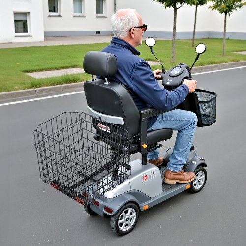 Scooter bakre korg, 45x45x39 cm, fällbar metall