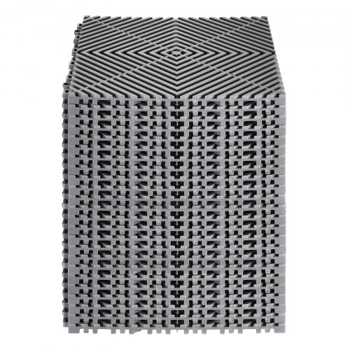 Afløbsgulvmåtte, 31x31x1,5 cm, grå, PP-materiale