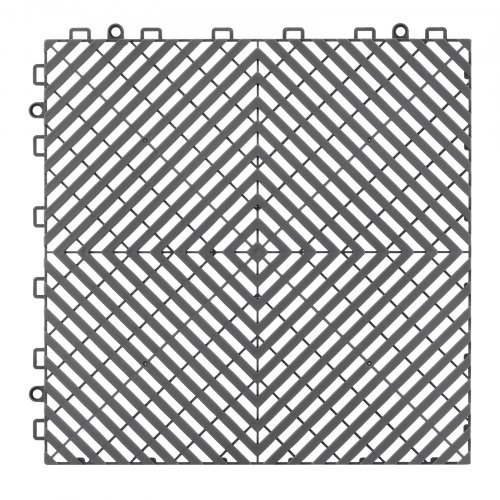 Drænmåtte, Sammenlåsende Modulær Måtte, 31x31x1,5 cm, Grå, PP Materiale