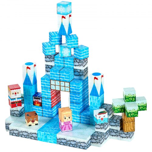 Magnetiske byggeklodser Glacier Castle sæt 20x20x20 mm, STEM, plast