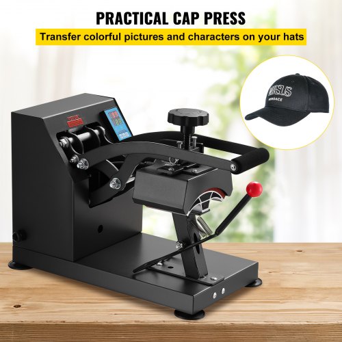 Hat Heat Press Maskine, 9x14 cm, Digital LCD Timer, Aluminium