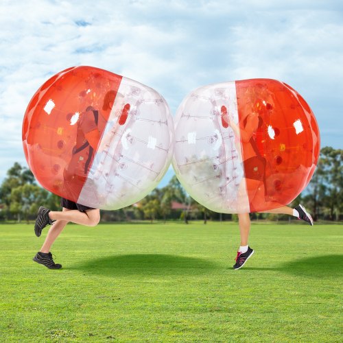 Ilmatäytteinen törmäyspallo 150x120 cm, punainen, PVC, ulkoleikit