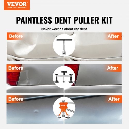 Tandudtrækningssæt, Bro-løfteværktøj, Lakfri buleremover, Aluminium