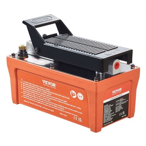 Luftdriven hydraulisk pump, 262x136x186 mm, orange, metall