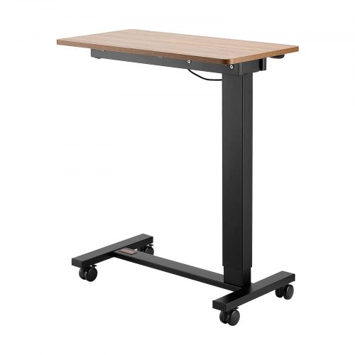 Overbed bord 70x36x118,5 cm sort træ, justerbar elektrisk, møbler