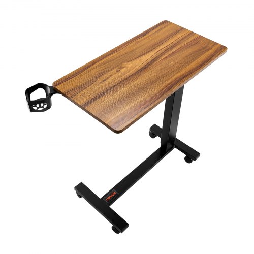 Overbed bord 70x36x118,5 cm sort træ, justerbar elektrisk, møbler