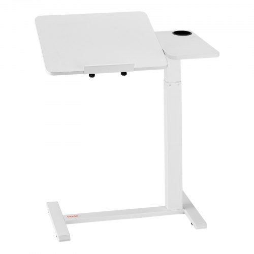 Sengebord, 70x40x64,5-102,5 cm, Hvid, Justerbart