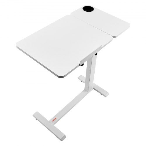 Sengebord, 70x40x64,5-102,5 cm, Hvid, Justerbart