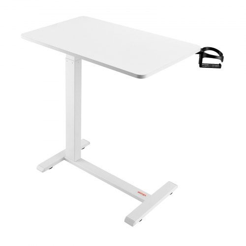 Sengebord, 70x40x64.5-102.8 cm, Hvid, Justerbar højde