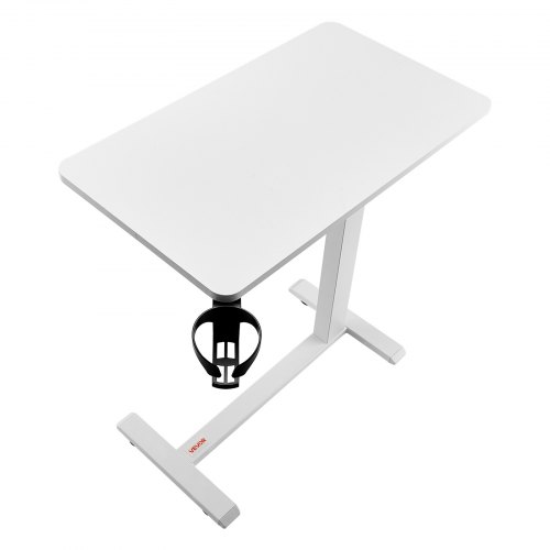 Sengebord, 70x40x64.5-102.8 cm, Hvid, Justerbar højde