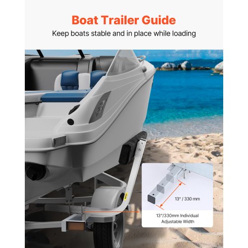 Bådtrailer Guide, Justerbare Stål Bunk Guide-Ons 70x51x51 cm, Kraftig