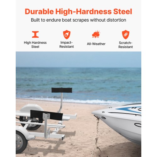 Bådtrailer Guide, Justerbare Stål Bunk Guide-Ons 70x51x51 cm, Kraftig
