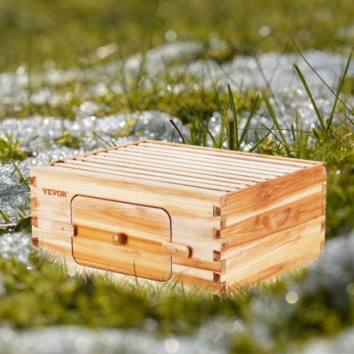 Mehiläispesän aloituspakkaus, syvä laatikko, 50,3x41,4x24,5 cm, läpinäkyvä, puu