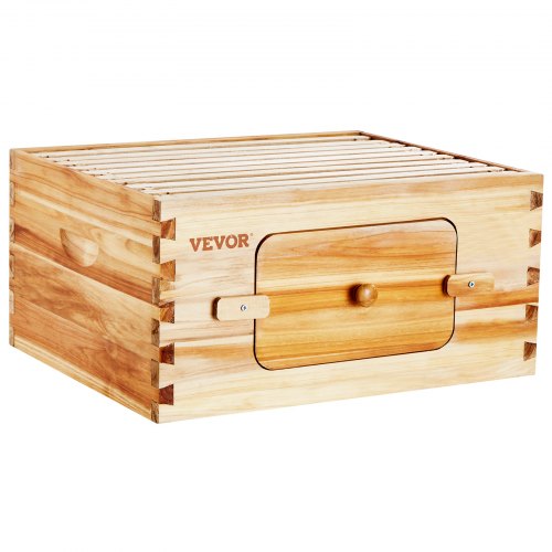 Mehiläispesän aloituspakkaus, syvä laatikko, 50,3x41,4x24,5 cm, läpinäkyvä, puu