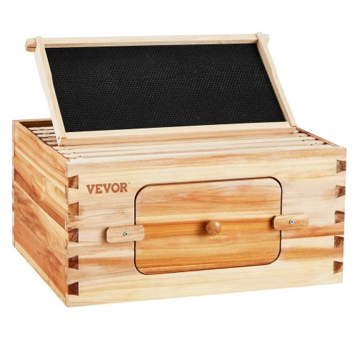 Mehiläispesän aloituspakkaus, syvä laatikko, 50,3x41,4x24,5 cm, läpinäkyvä, puu