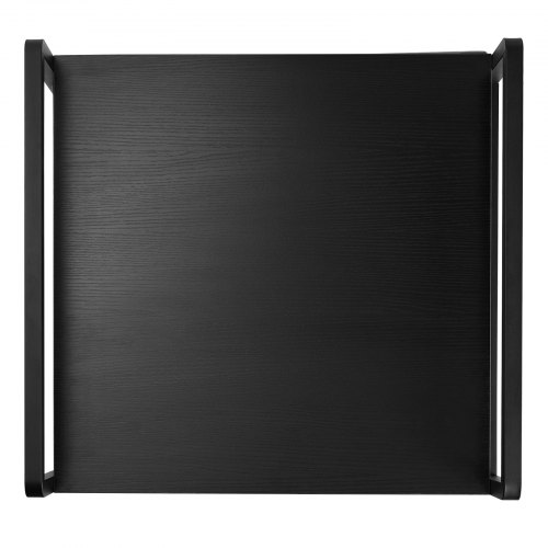 Mini køleskabsstativ med opbevaring, 56x53x57 cm, sort, træ og jern