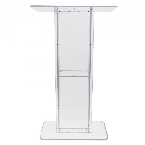 Podium, Akryl Podie Stand 119 cm, Transparent, Opbevaringshylde