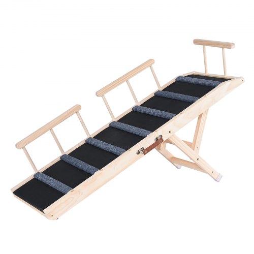 Hundramp, 120x41,9x6,1 cm, Justerbar, Fällbar, Trä