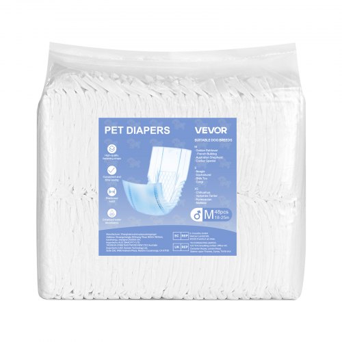 Engangs hundebleer til hanhunde, 65x20 cm, 96 stk., superabsorberende