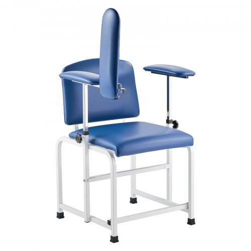 Blodprovstagningsstol, 76x73x94,5 cm, Blå, Justerbara armstöd, Medicinsk möbel