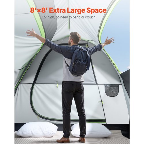 SUV Camping Telt, 240x240x215 cm, Vandtæt, Dobbelt lag, Opbevaring