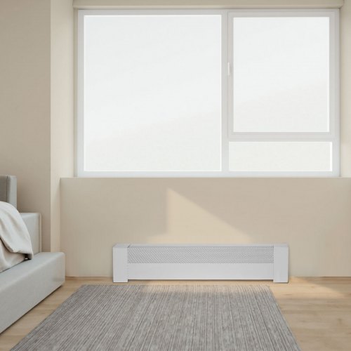 Panelradiator Dæksel, 916x8x19,3 cm, Hvid, Stål