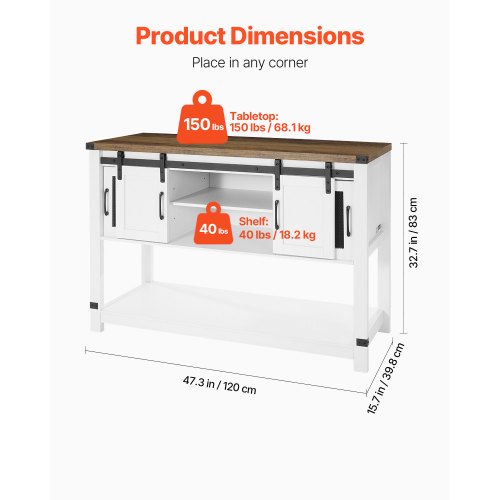 Kaffebar skab, 120x39,8x83 cm, brun, opbevaring