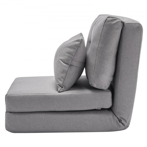 Konvertibel flipstol, 55x167x10,5 cm, grå, justerbar foldbar sovesofa