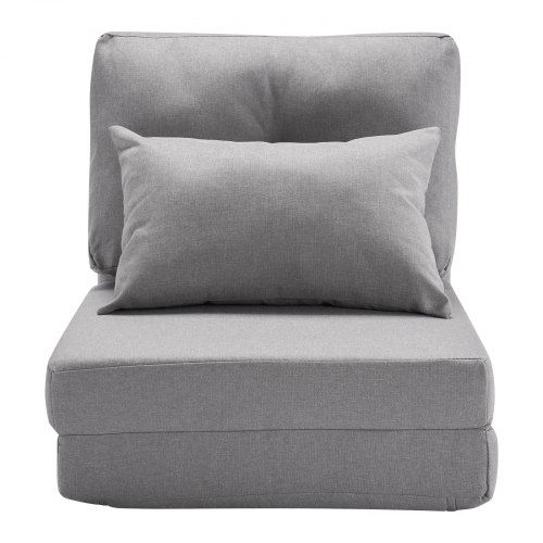 Konvertibel flipstol, 55x167x10,5 cm, grå, justerbar foldbar sovesofa