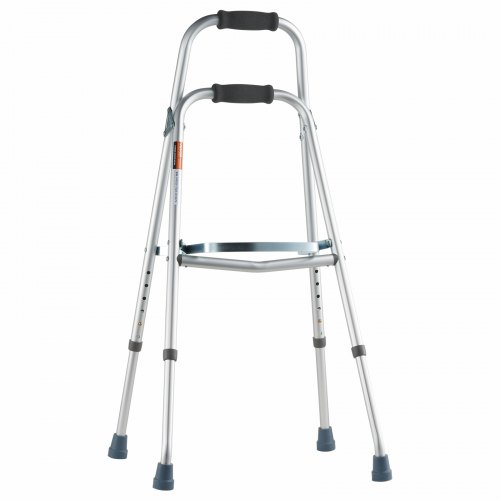 Rollator, Sammenklappelig Hemi Walker, 38x32.5x77-88.9 cm, Justerbar højde, Aluminium