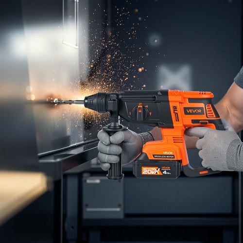 Rotationshammerbor, 350x210x100 mm, 20V, trådløs, SDS-Plus, elværktøjssæt