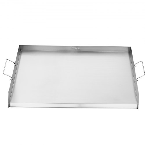 Grillplade, Rustfrit stål flad top, 91x55,9 cm, Stål, Bærbar
