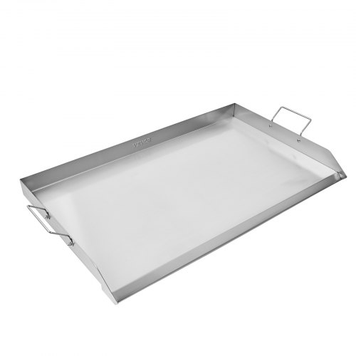 Grillplade, Rustfrit stål flad top, 91x55,9 cm, Stål, Bærbar