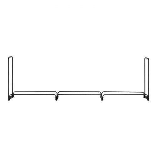Brændestativ med overtræk, 386x36x117 cm, Sort, Stål, Udendørs opbevaring Brændestativ med overtræk, 386x36x117 cm, Sort, Stål, Udendørs opbevaring