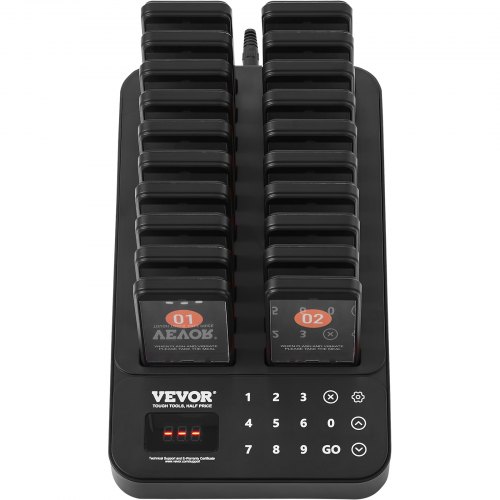 Restaurant Pager System, 273x154x30 mm, Sort, Trådløs Køopkald