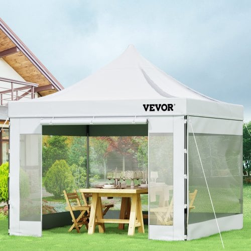 Pavillon, 304,8x304,8 cm, Hvid, Udendørs Vandtæt Ly