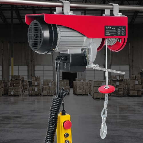 Elektrisk talje, 998 kg, 1600W, 427 cm fjernbetjening, 1219 cm løftehøjde, stål