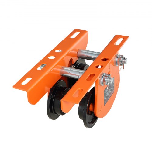 Manuel trolley, kompatibel med elektrisk talje, 35x19,6x16 cm, justerbar stål