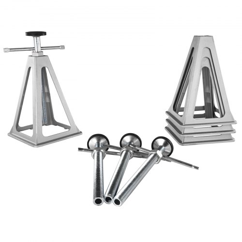 RV stabilisatorstøtter, justerbare 27,9x43,2 cm, aluminium, sæt med 4