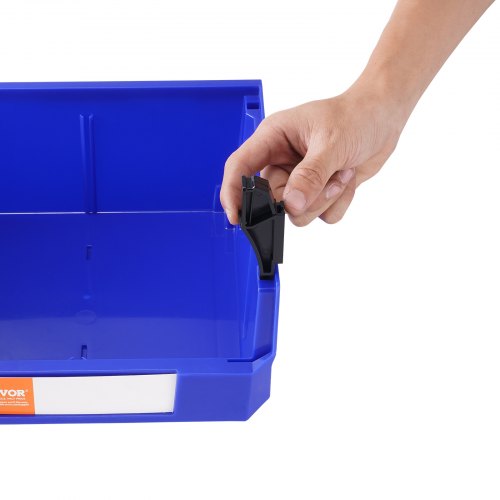 Opbevaringsboks, 27,6x27,9x12,8 cm, Blå/Rød, Plast, Stabelbar opbevaring
